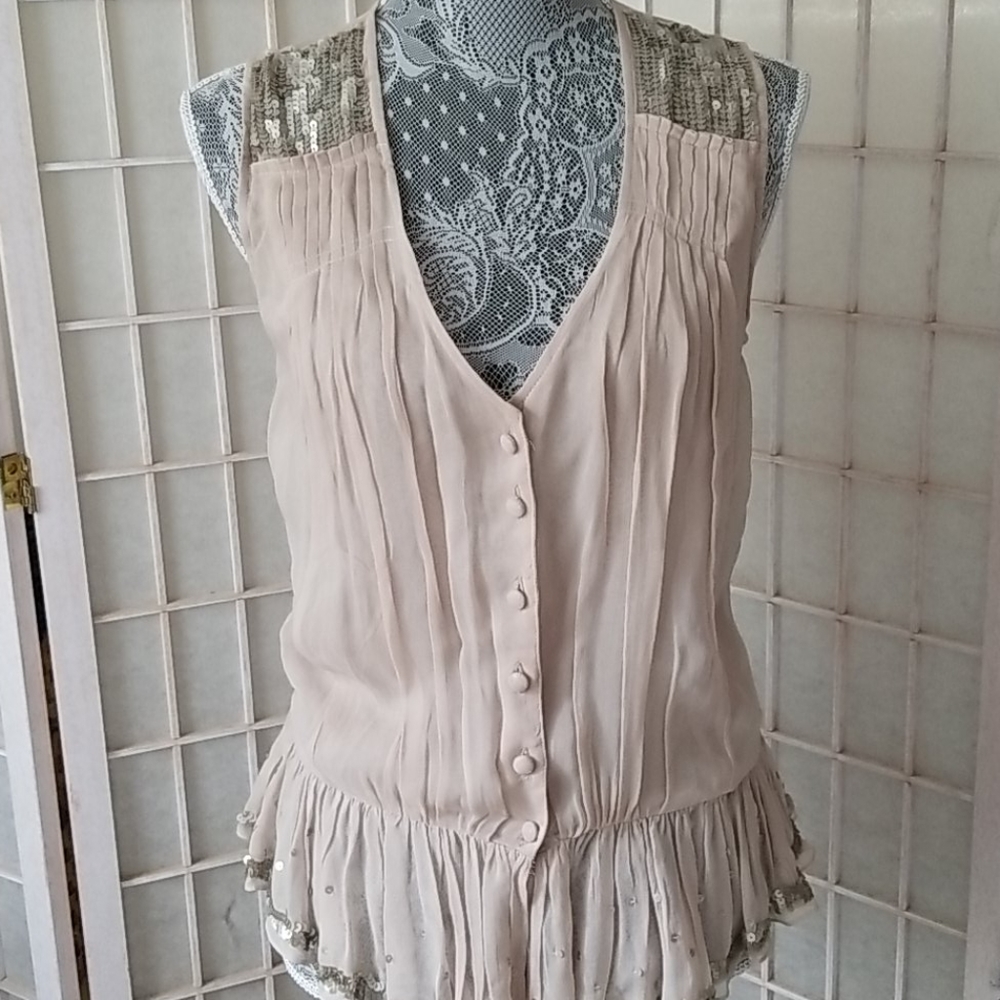Sanctuary silk gauze vest